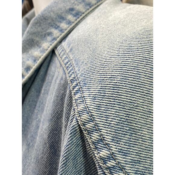 Vintage Pepsi Trucker Jacket Mens XL Light Wash Blue Denim Button 90s Y2K - Picture 4 of 11